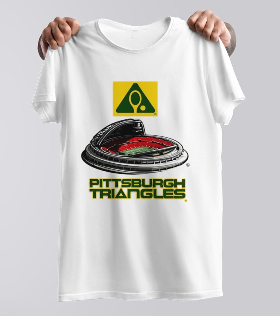 Pittsburgh Triangles Civic Arena Tennis Logo Roof Open T-Shirt