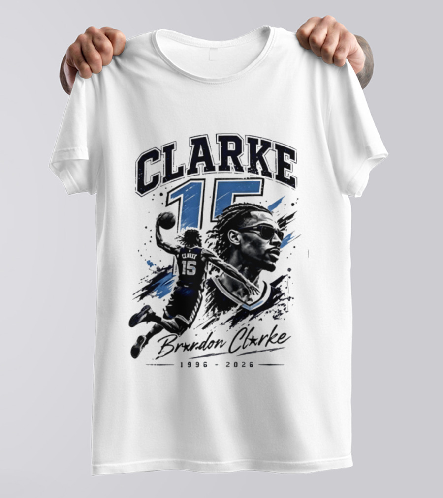 Brandon Clarke 1996 2026 Memphis Grizzlies Number 15 Commemorative NBA T-Shirt