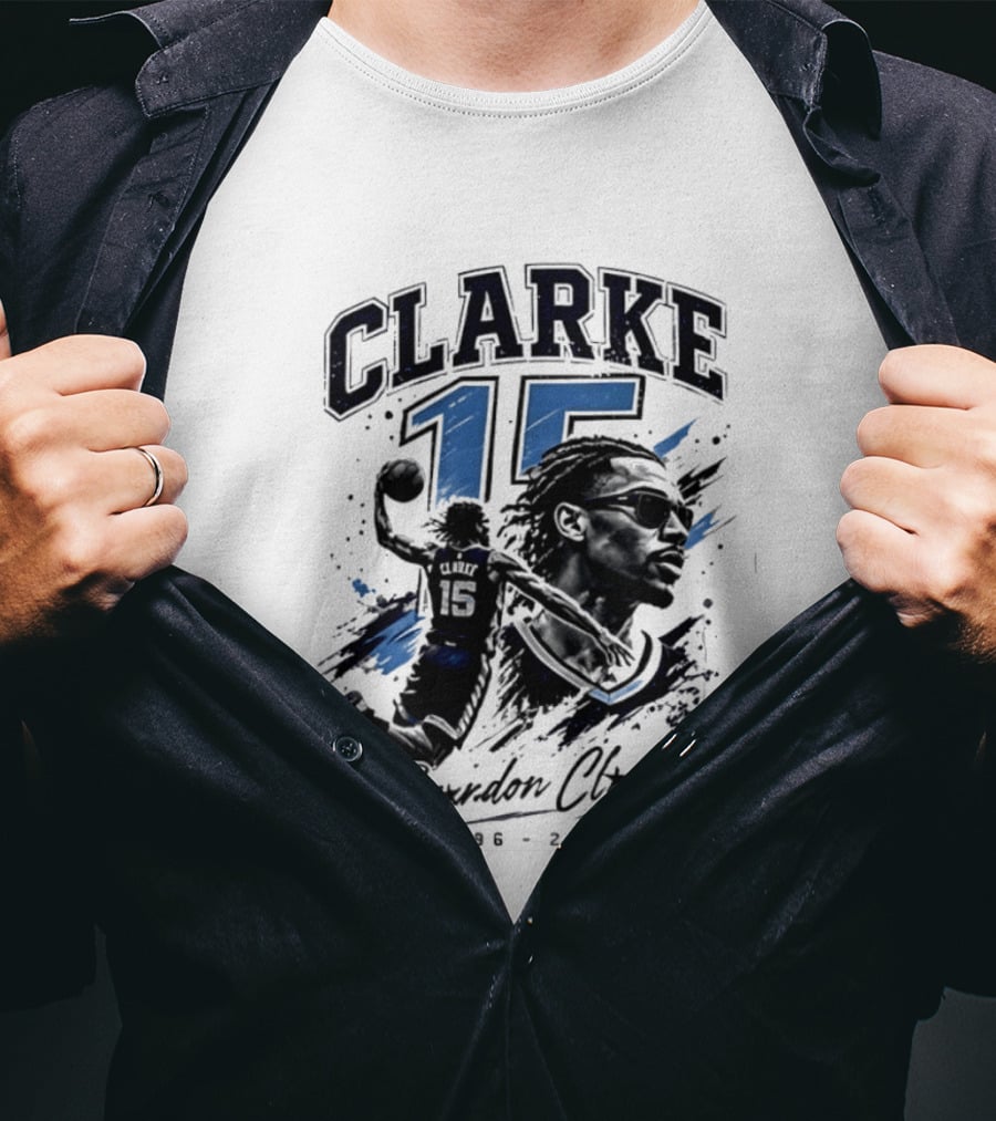 Brandon Clarke 1996 2026 Memphis Grizzlies Number 15 Commemorative NBA T-Shirt