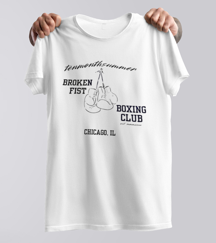 Tenmonthsummer Broken Fist Boxing Club Chicago IL Boxing Gloves T-Shirt