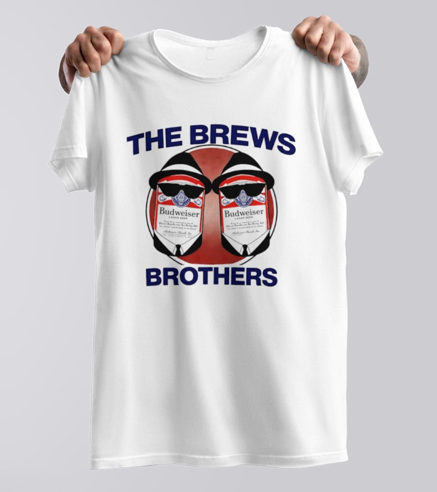 Budweiser The Brews Brothers Parody Iconic Red Label Duo T-Shirt
