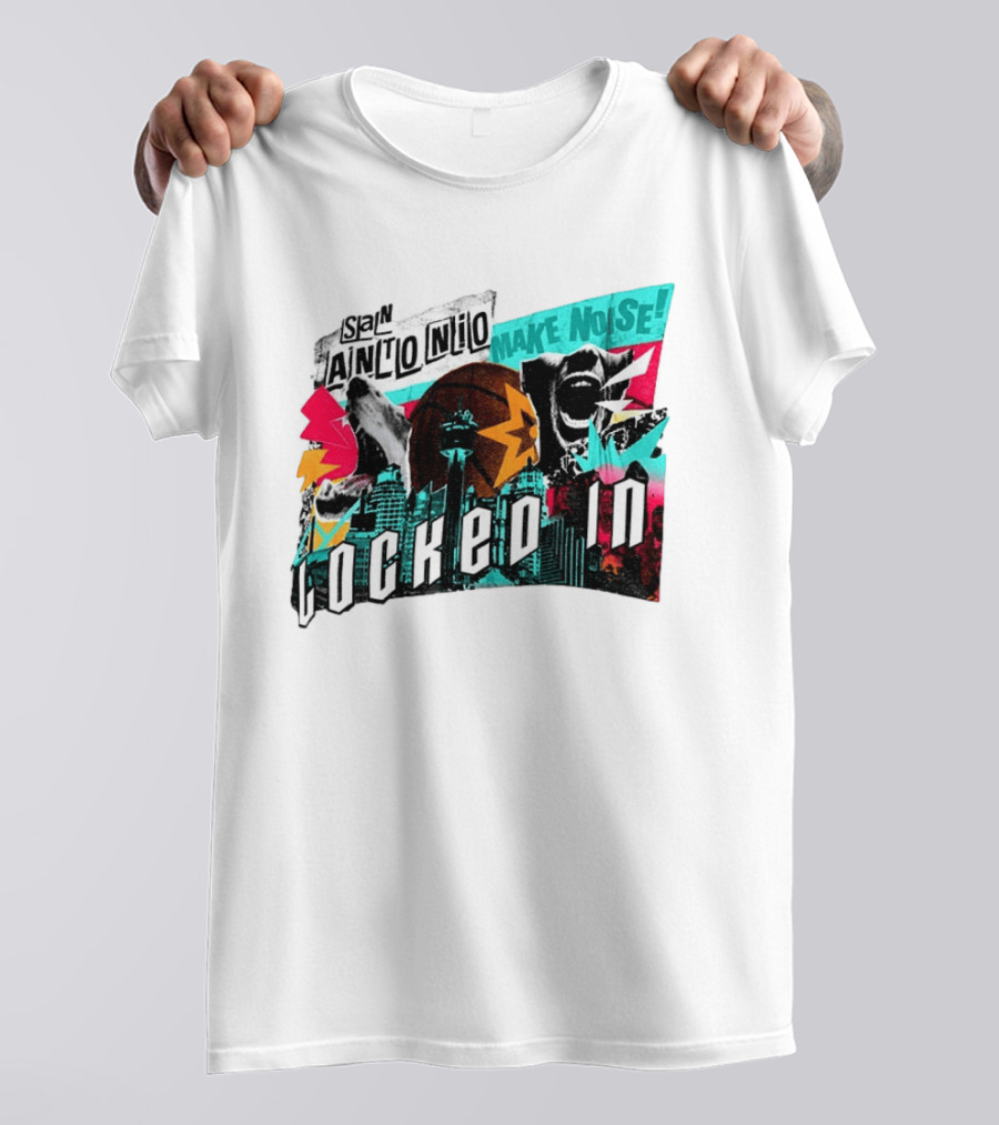 San Antonio Spurs Locked In Make Noise Basketball T-Shirt
