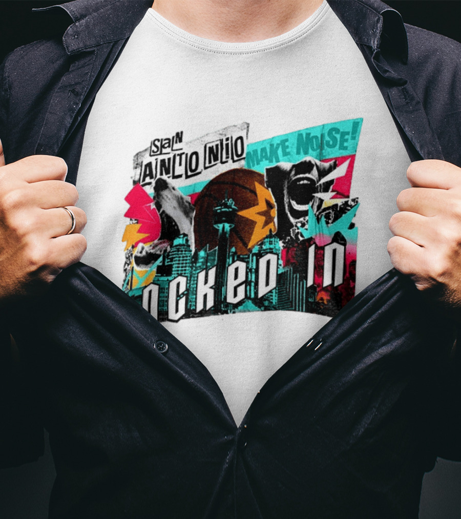 San Antonio Spurs Locked In Make Noise Basketball T-Shirt