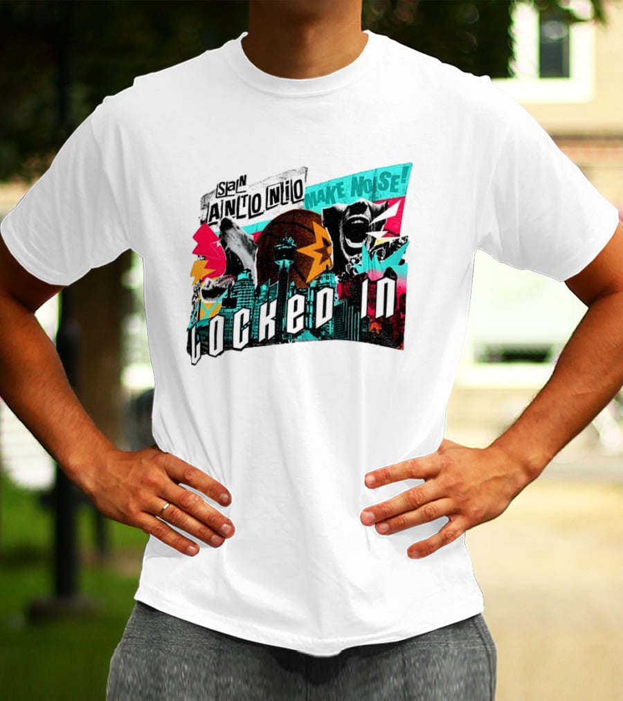 San Antonio Spurs Locked In Make Noise Basketball T-Shirt