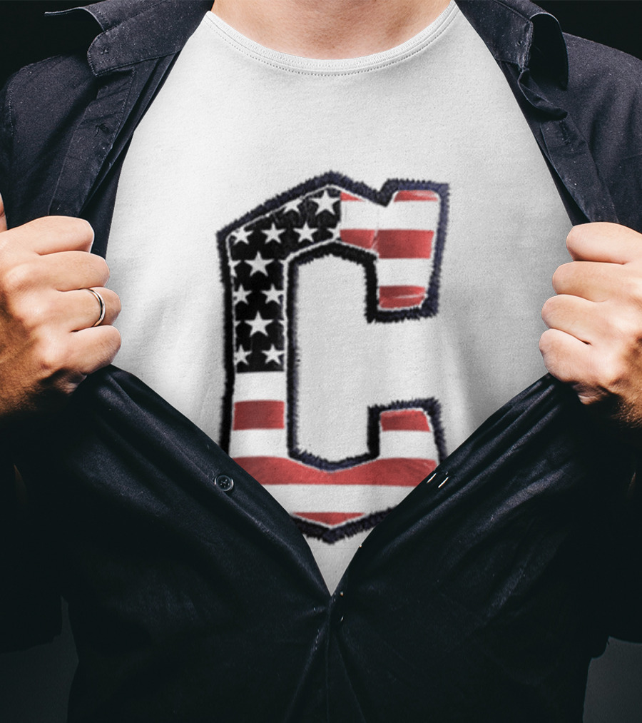 Cleveland Guardians American Flag Hat 2026 Patriotic Giveaway T-Shirt