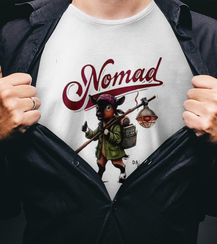 Dalscone Nomad Adventurous Goat Trekker With Lantern T-Shirt