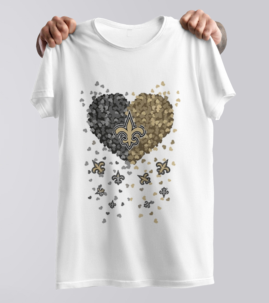 Heart Of New Orleans Saints Football Fleur De Lis 2026 T-Shirt