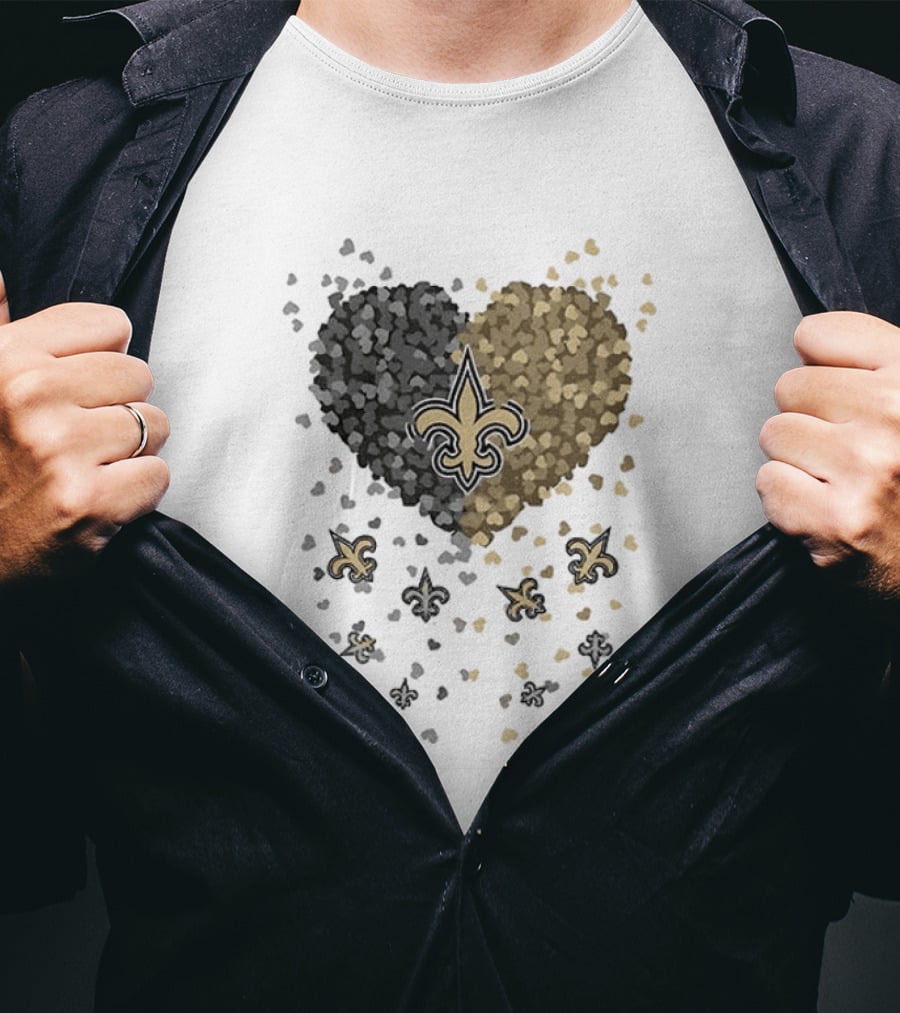 Heart Of New Orleans Saints Football Fleur De Lis 2026 T-Shirt