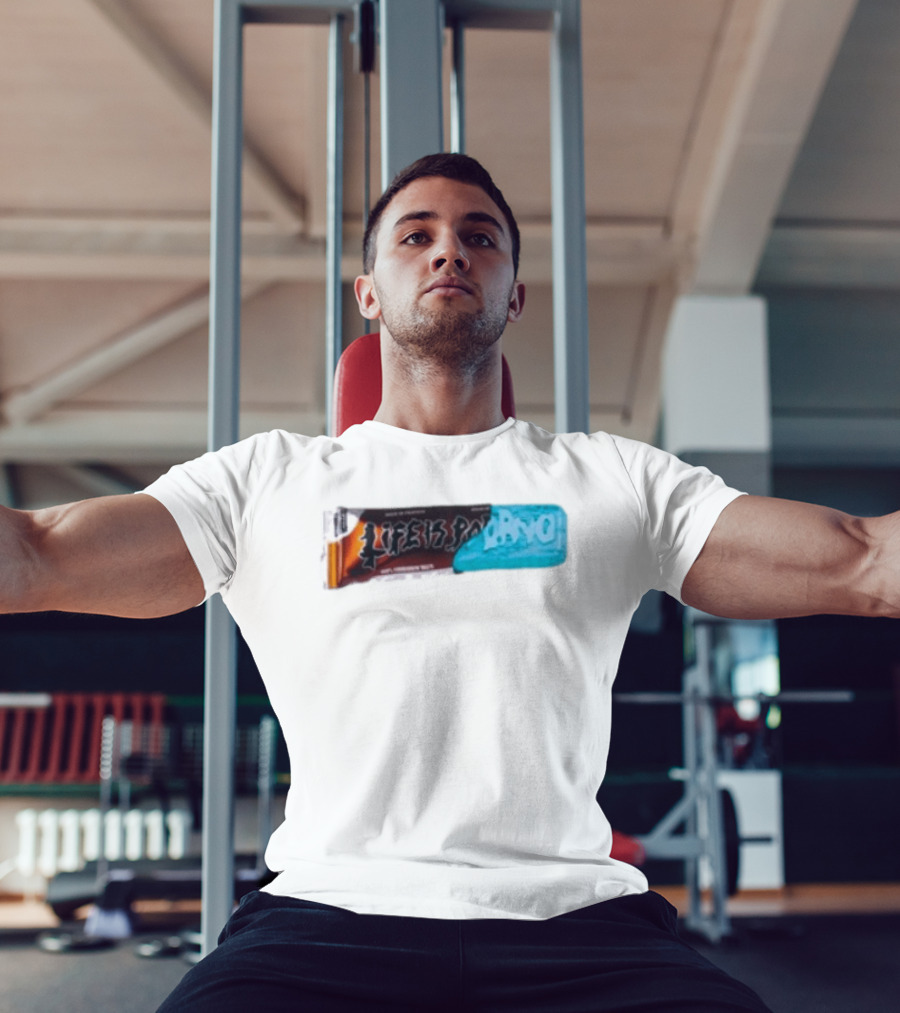 Life Is Porno Protein Bar Wrapper T-Shirt