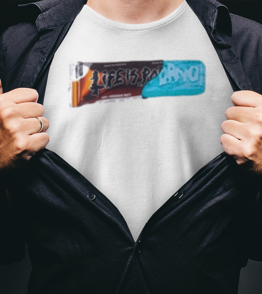 Life Is Porno Protein Bar Wrapper T-Shirt