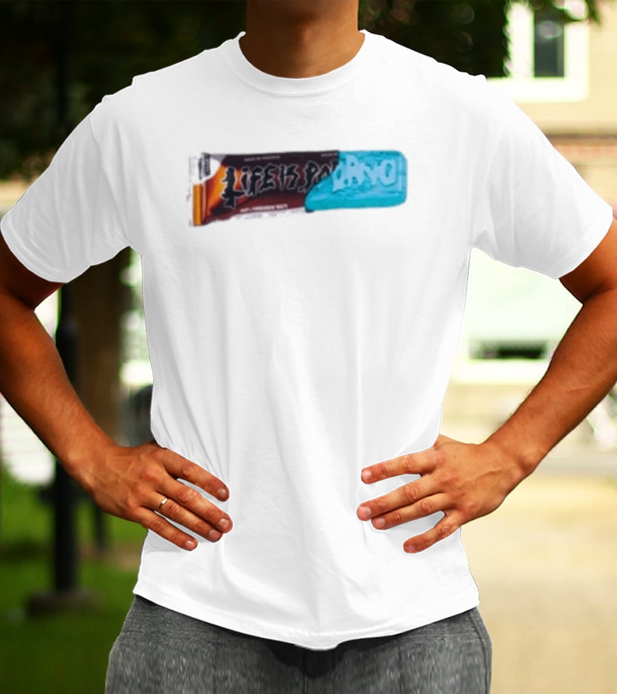 Life Is Porno Protein Bar Wrapper T-Shirt