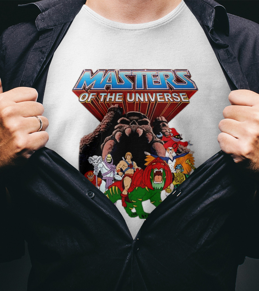 Masters Of The Universe He Man Skeletor Battle Cat Teela Beast Man Man At Arms Orko Animation Characters T-Shirt