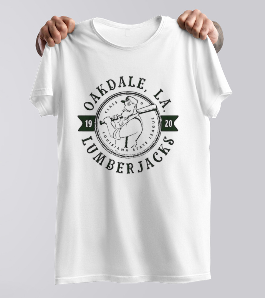 Oakdale Louisiana Lumberjacks 1920 Baseball Team Defunct T-Shirt