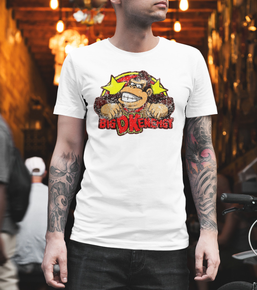BIG DK Energy Retro Style Gaming Ape T-Shirt