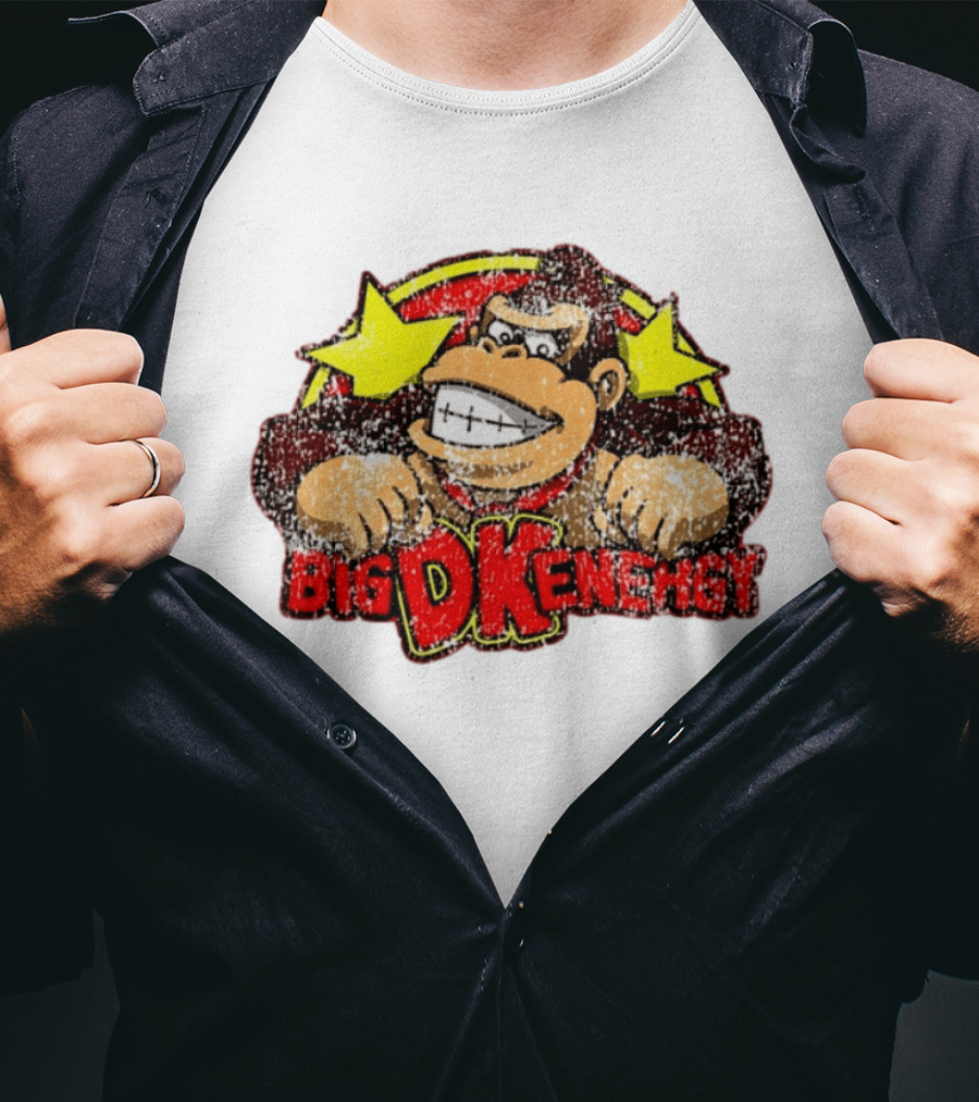 BIG DK Energy Retro Style Gaming Ape T-Shirt