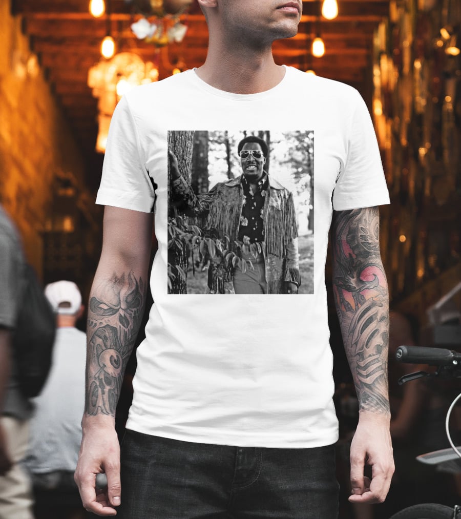Clarence Carter Singer Fringe Jacket And Sunglasses Outdoors T-Shirt