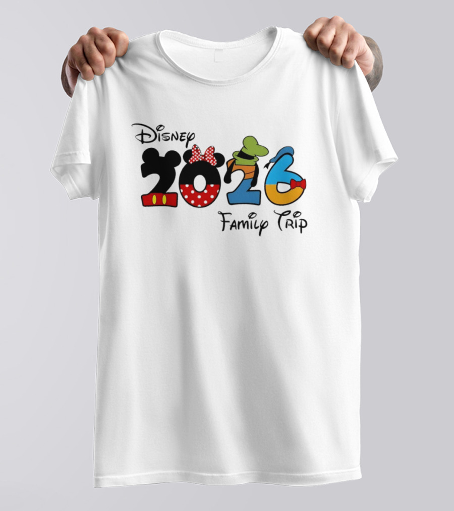 Disney 2026 Family Trip Mickey Minnie Goofy Donald T-Shirt