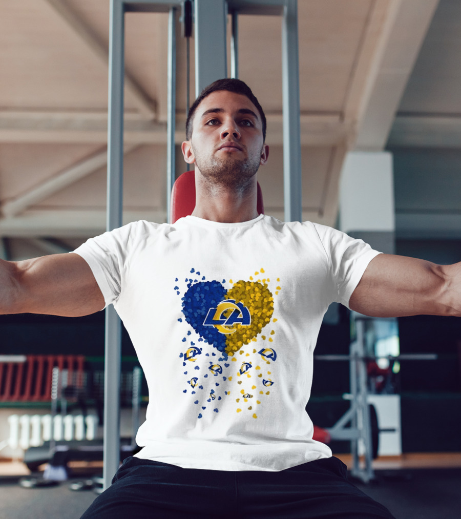 Los Angeles Rams Heart Logo 2026 Football Fanwear T-Shirt