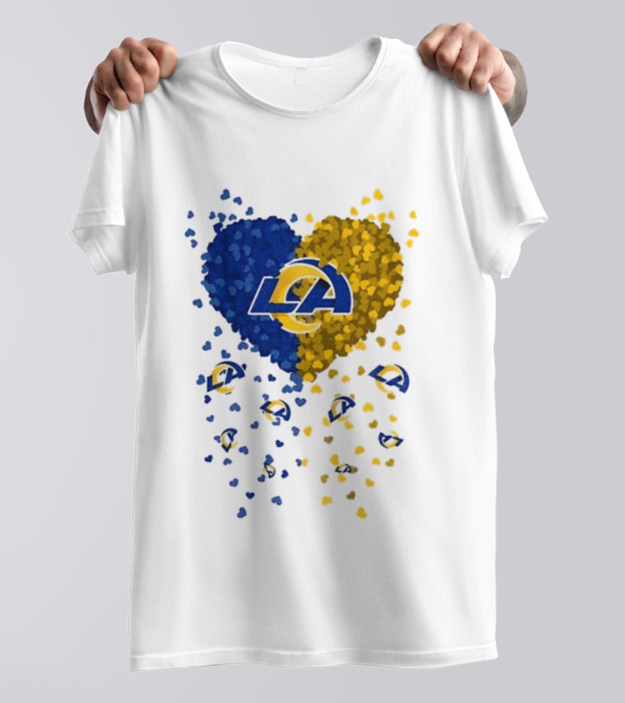 Los Angeles Rams Heart Logo 2026 Football Fanwear T-Shirt