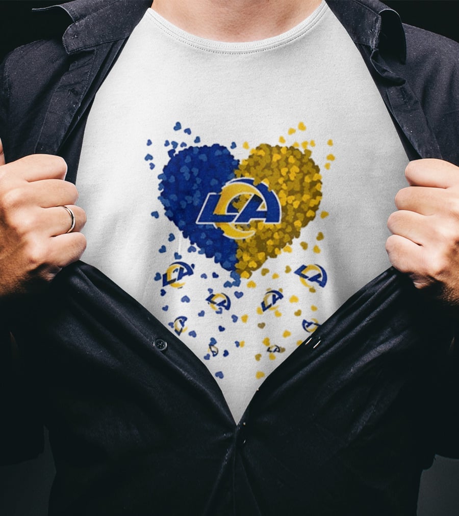 Los Angeles Rams Heart Logo 2026 Football Fanwear T-Shirt