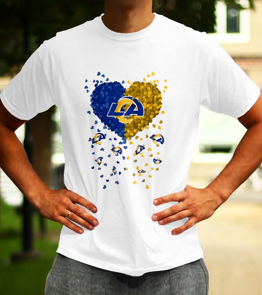 Los Angeles Rams Heart Logo 2026 Football Fanwear T-Shirt