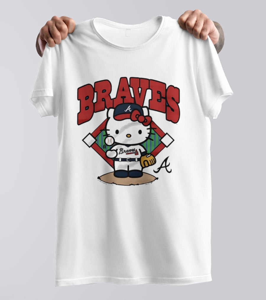 Hello Kitty Braves Baseball Collaboration With Atlanta Braves T-Shirt