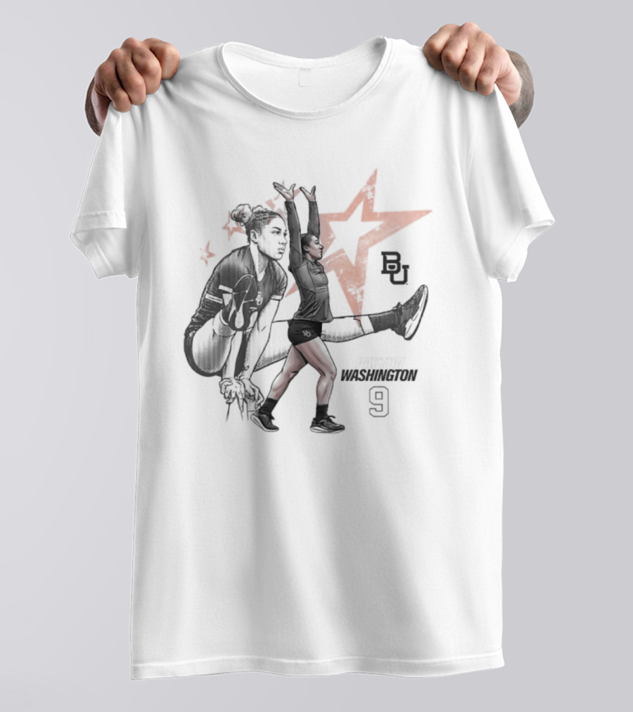 Payton Washington 9 Baylor Acrobatics And Tumbling BU Star T-Shirt