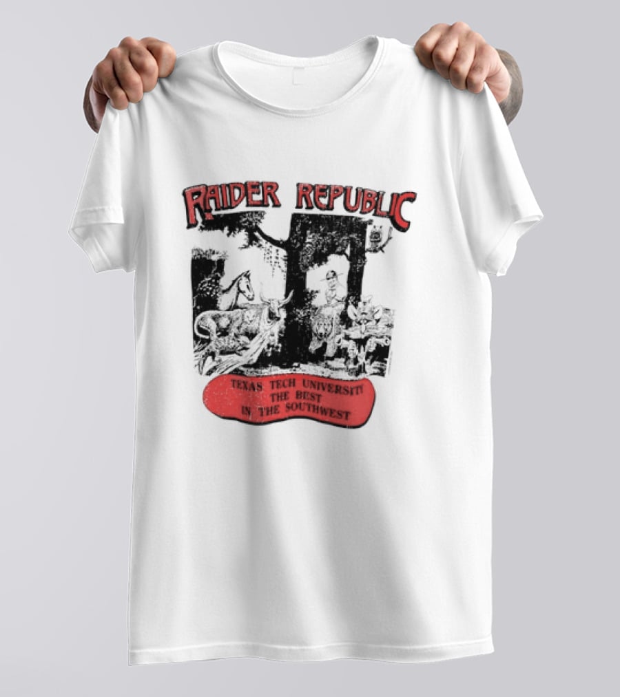 Raider Republic Texas Tech University Best In The Southwest Cowboy T-Shirt