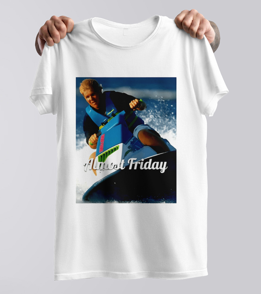 John Daly Throttle Jet Ski Almost Friday T-Shirt