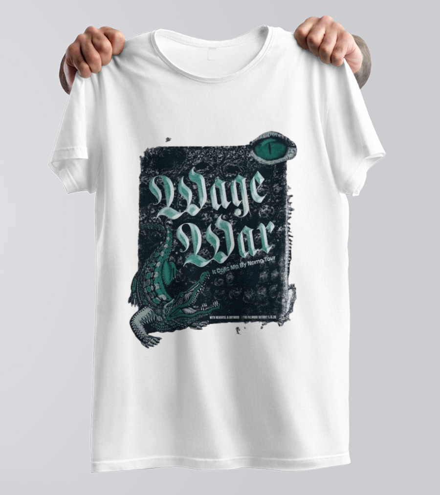 Wage War It Calls Me By Name Tour Detroit MI May 15 2026 Alligator Eye T-Shirt