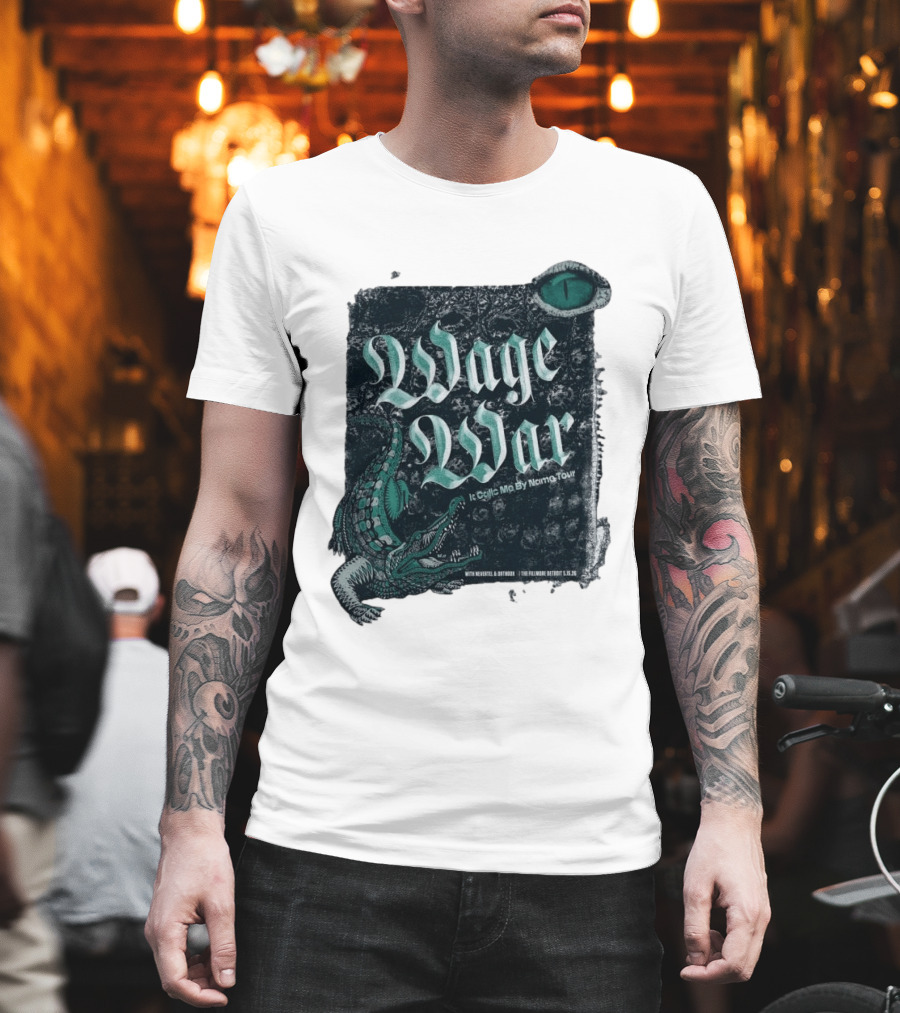 Wage War It Calls Me By Name Tour Detroit MI May 15 2026 Alligator Eye T-Shirt