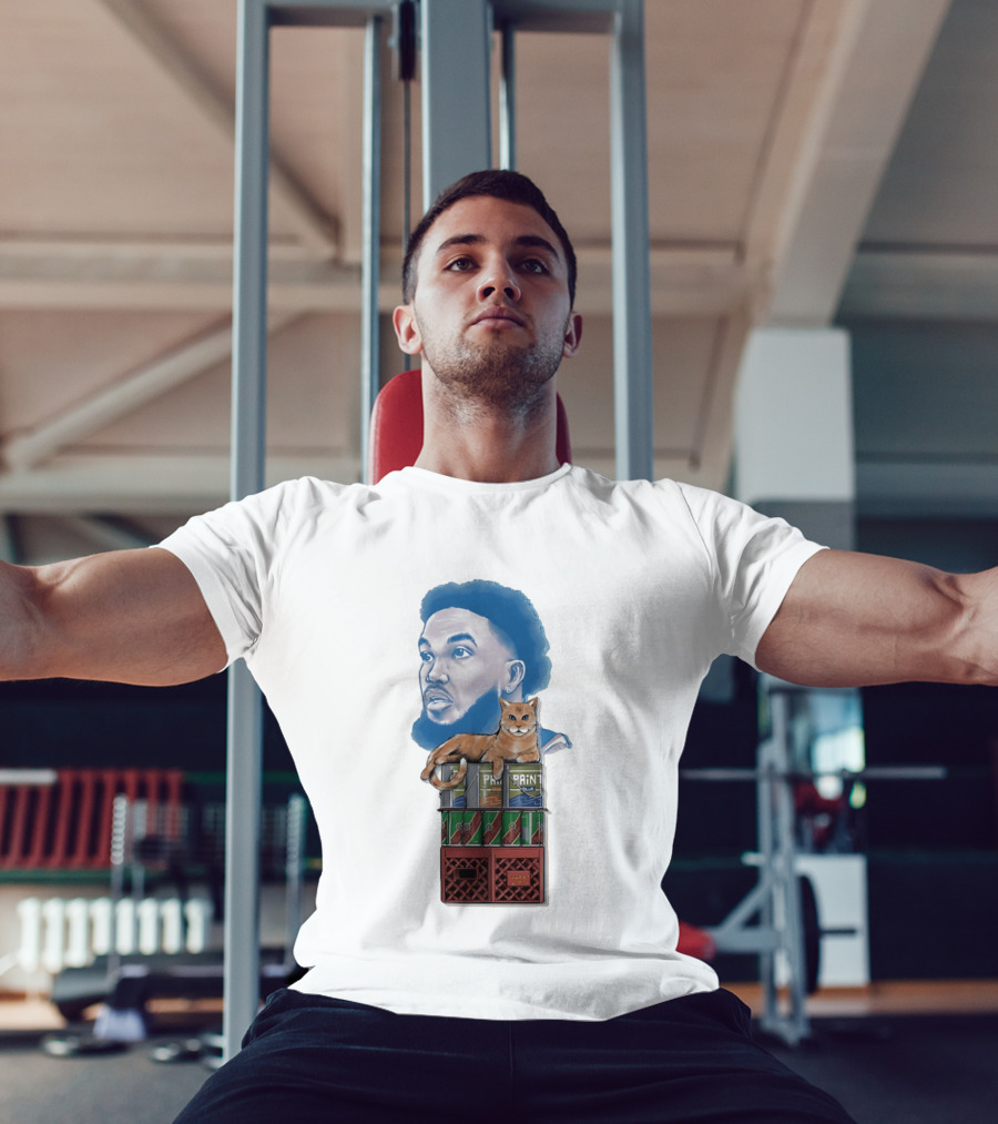 Karl Anthony Towns New York Knicks Bodega Cat And Paint Cans T-Shirt