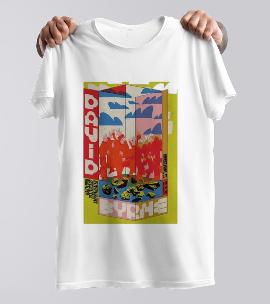 David Byrne Hartford Healthcare Amphitheater Bridgeport CT May 15 2026 Tour T-Shirt