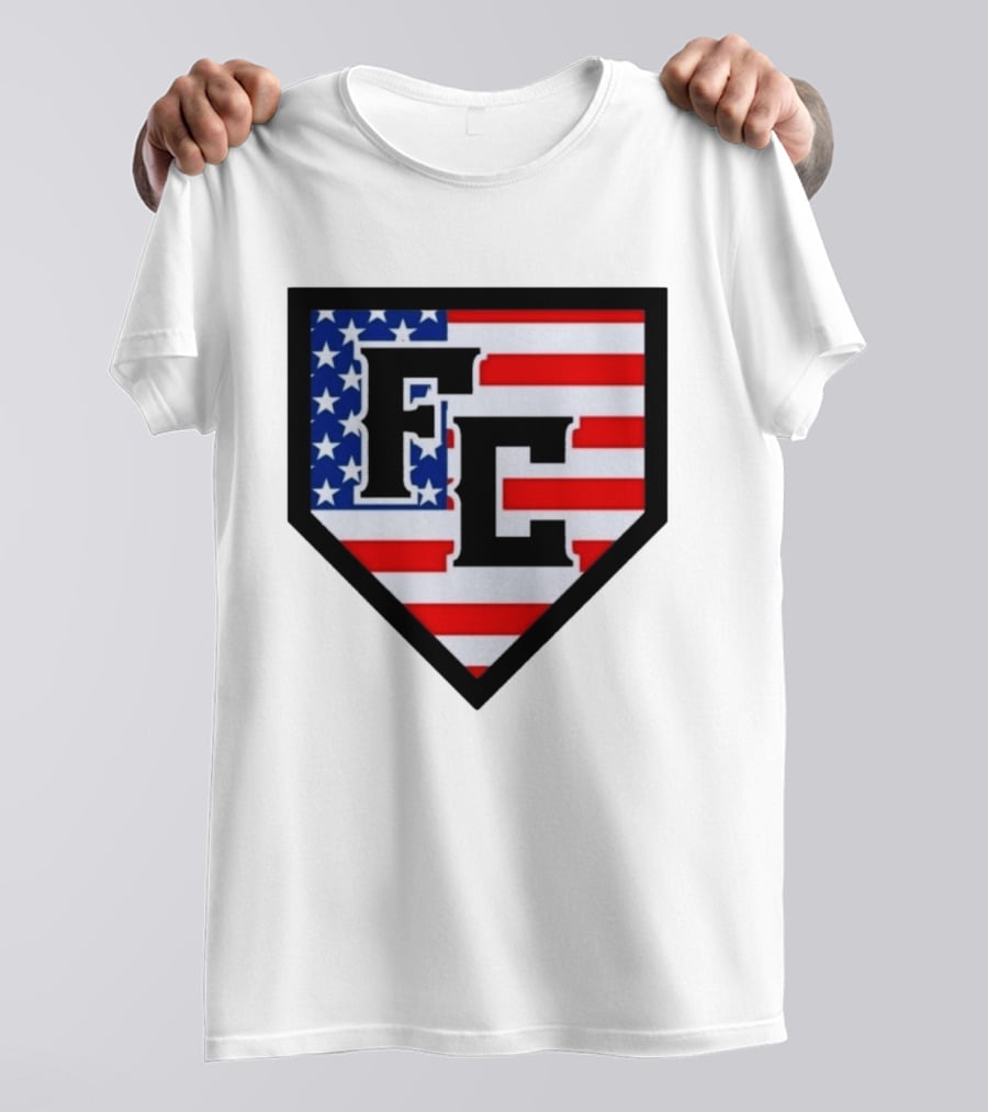 FC Patriotic Home Plate USA Flag White Regular 5000 T-Shirt