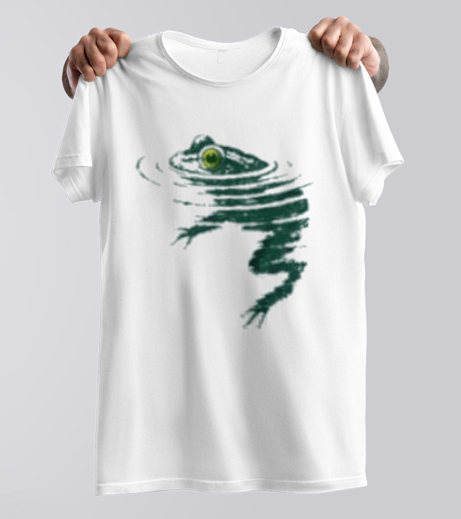 Frog Swimming Ripples In Water T-Shirt