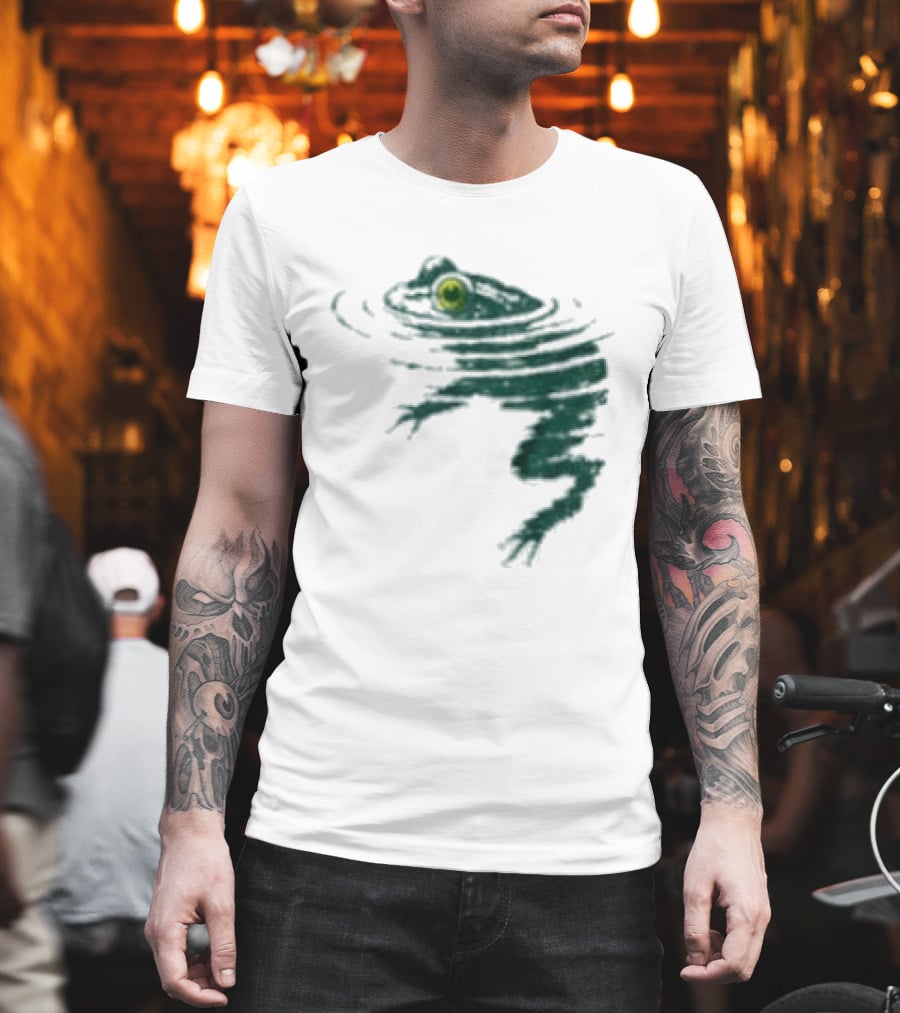Frog Swimming Ripples In Water T-Shirt