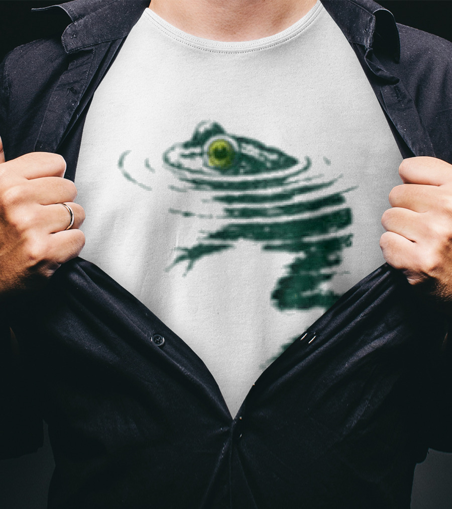 Frog Swimming Ripples In Water T-Shirt