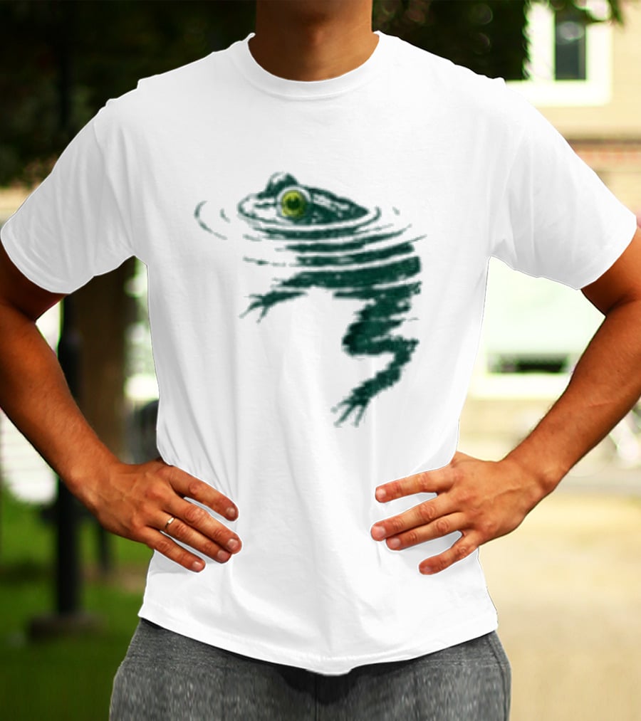 Frog Swimming Ripples In Water T-Shirt