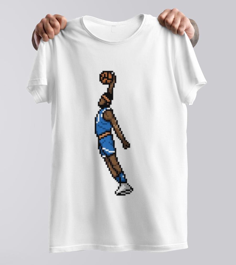 Mitchell Robinson Return Of The Mitch New York Knicks 8 Bit Retro Basketball Dunk T-Shirt