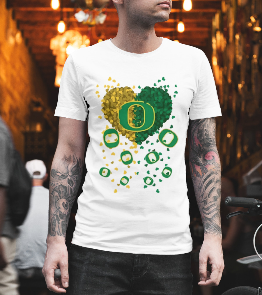 Oregon Ducks Football Heart 2026 T-Shirt