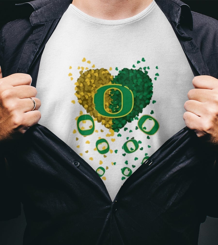 Oregon Ducks Football Heart 2026 T-Shirt