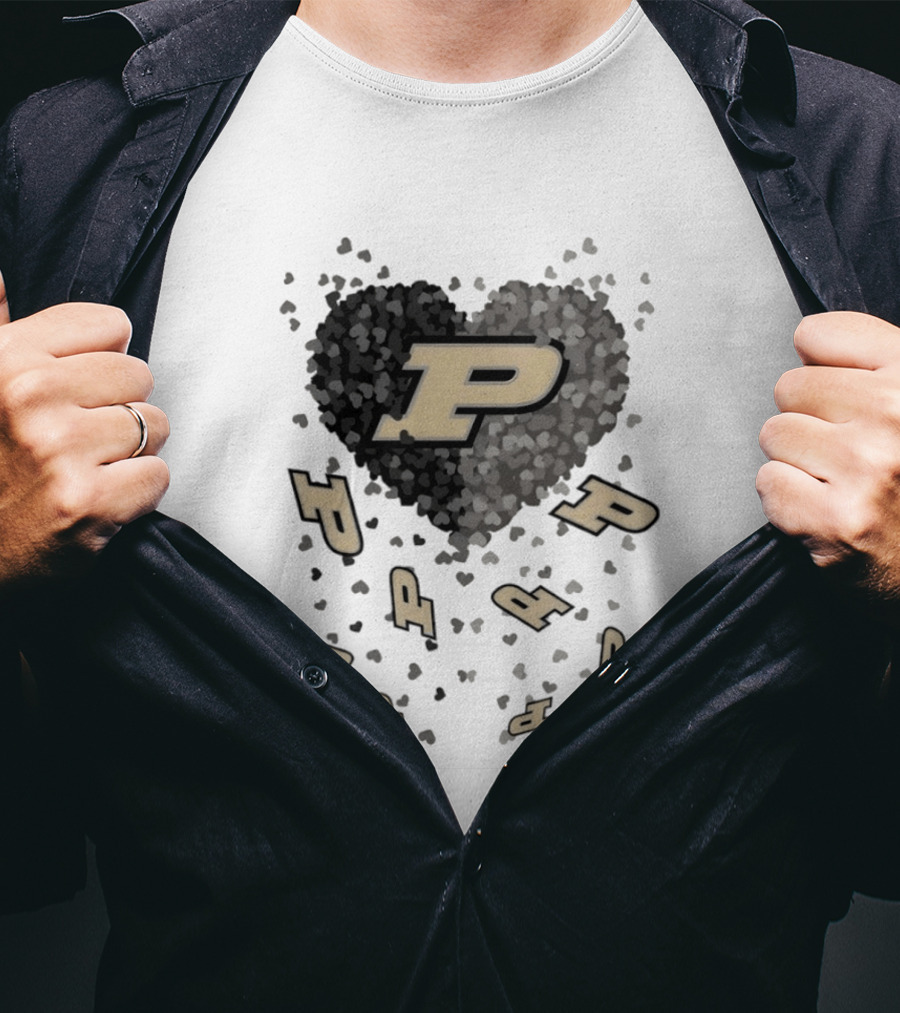 Purdue Boilermakers Heart P Logo 2026 Football T-Shirt