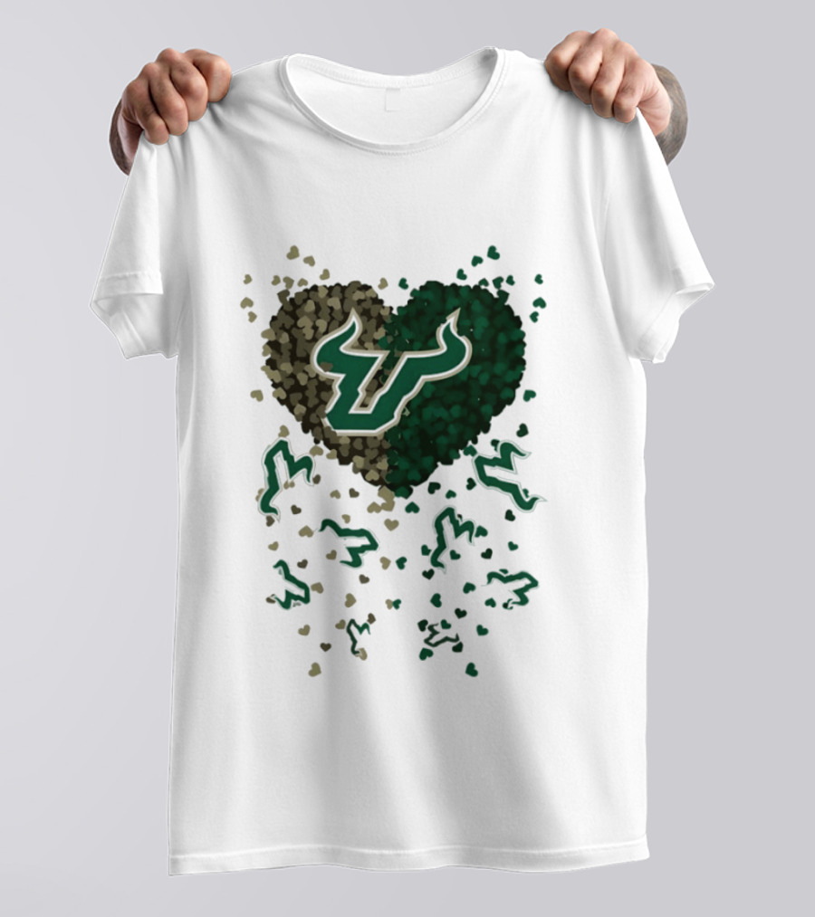 Heart Of South Florida Bulls 2026 Camo Green Bulls Fans T-Shirt