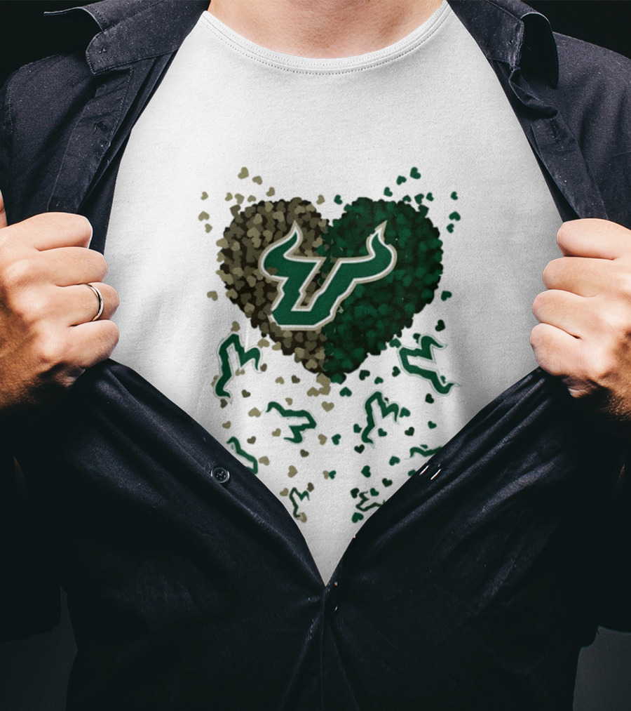 Heart Of South Florida Bulls 2026 Camo Green Bulls Fans T-Shirt