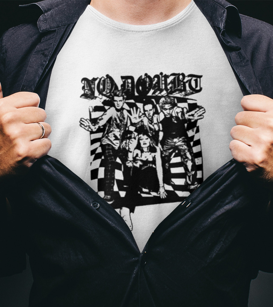 No Doubt Las Vegas Tour 2026 Checkered Band T-Shirt