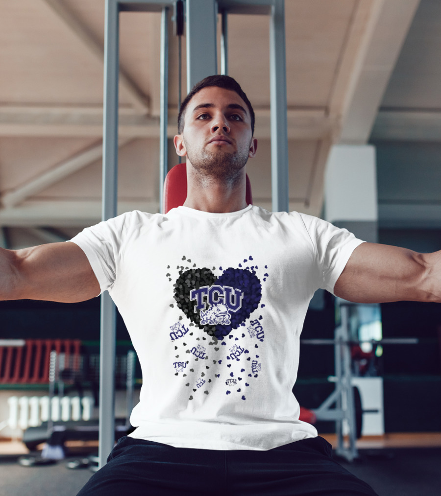 TCU Horned Frogs Heart Football 2026 T-Shirt