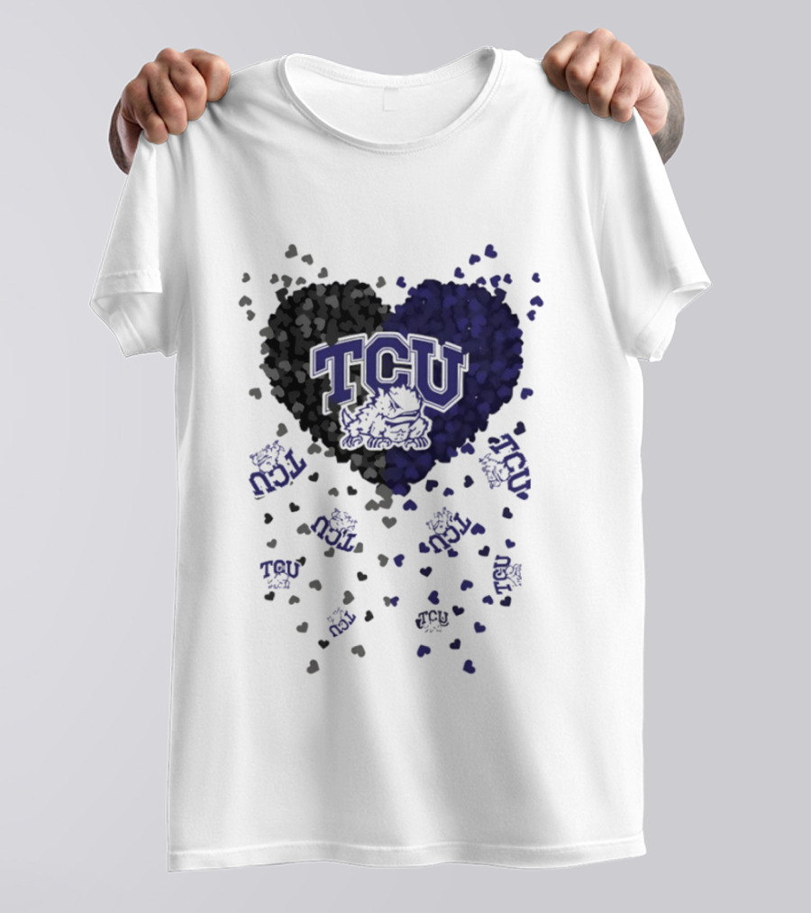 TCU Horned Frogs Heart Football 2026 T-Shirt