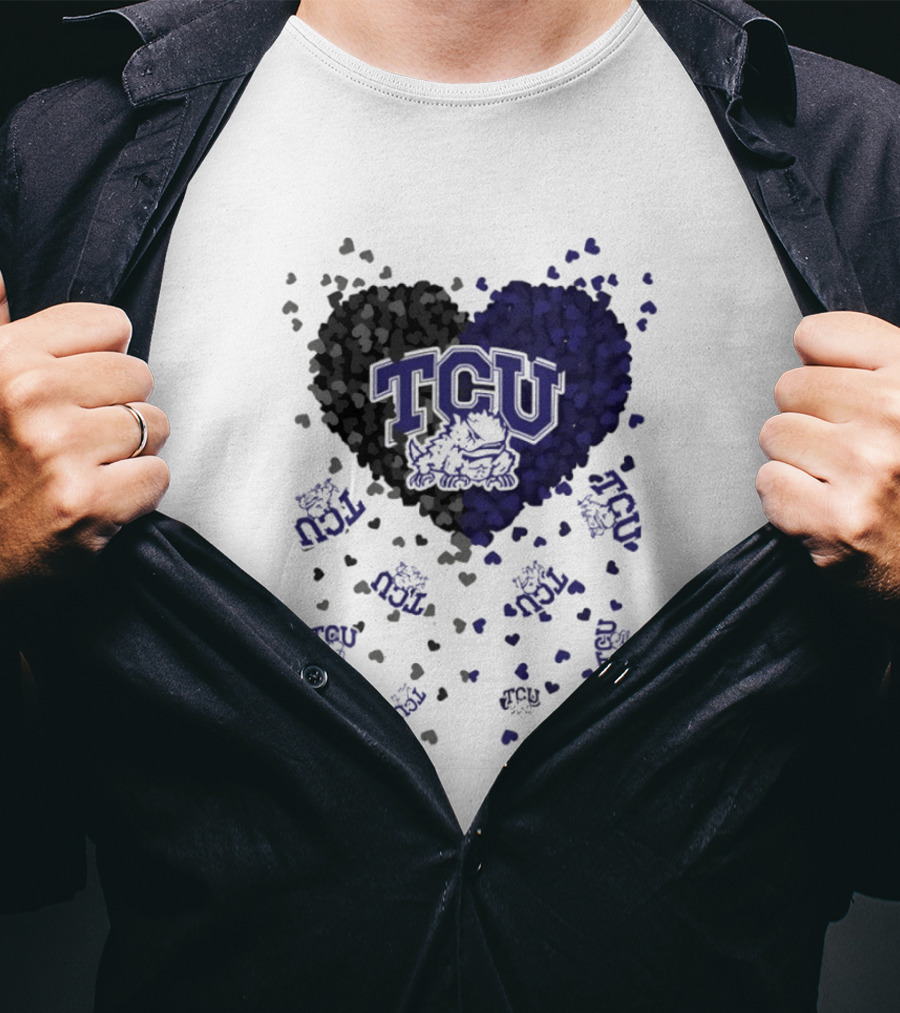 TCU Horned Frogs Heart Football 2026 T-Shirt