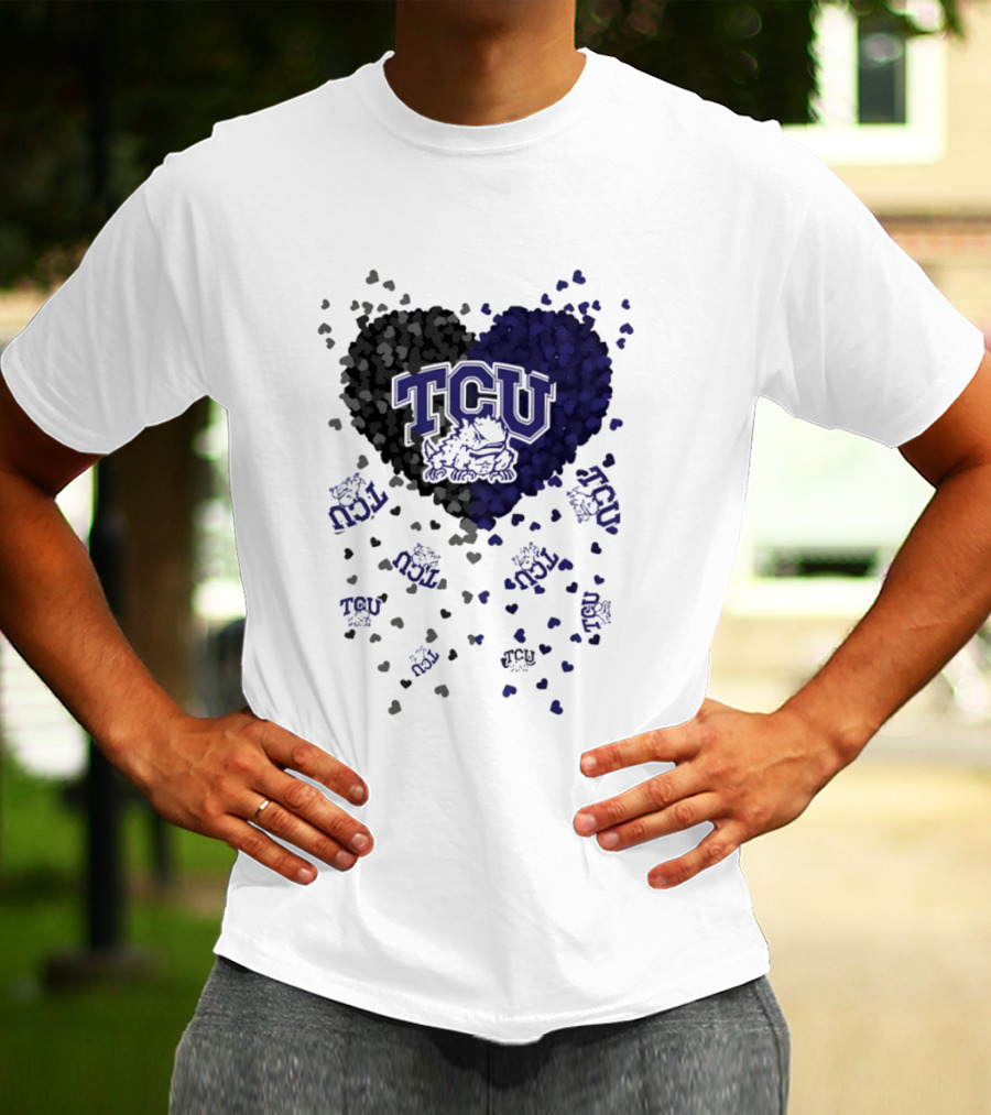 TCU Horned Frogs Heart Football 2026 T-Shirt