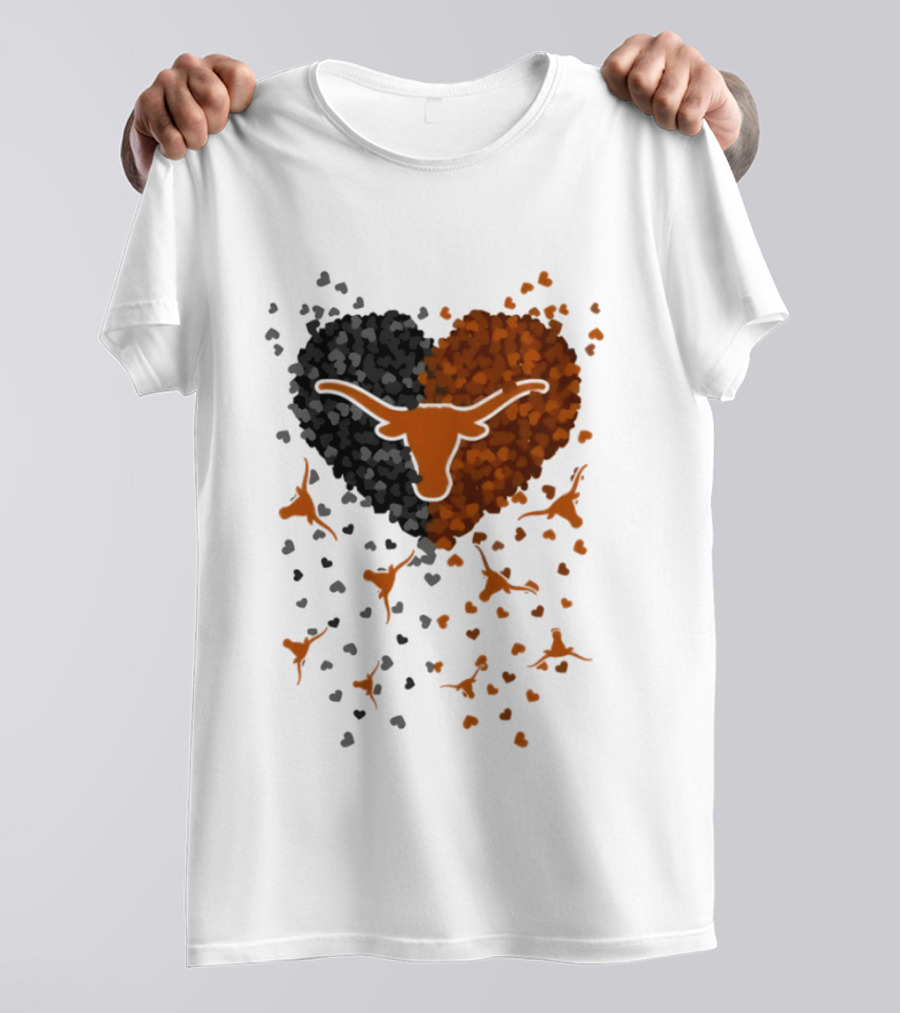 Heart Of Texas Longhorns Football 2026 Iconic Longhorn Logo Texas Pride T-Shirt